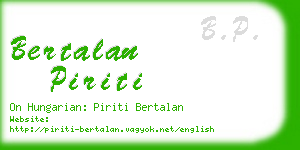 bertalan piriti business card